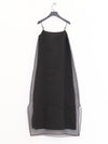 SWAYING 25 Spring and Summer Two-piece Suspender Long Dress SW-SW25SS2L07C2-HEI Black SW25SS2L07C